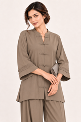 Poise Co-ord Set – Warm Taupe