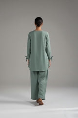 Lawn Relaxed Coord Set Cyan Blue