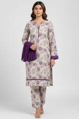 Slub Khaddar Print 3PC
