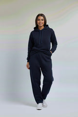 Cozy Fleece Straight Pants Navy