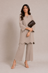 The Scallop Edit - Warm Taupe