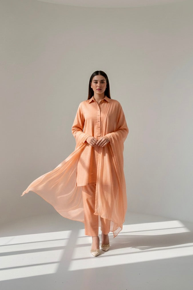 Dobby Cambric Peach 3PC