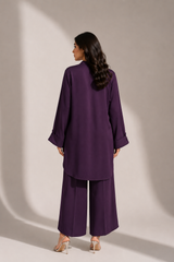 Deep Purple Nida Crepe Set