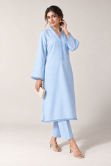 The Fringe Poplin Set – Powder Blur