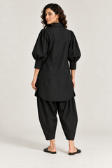 The Sculpted Poplin Set – Black