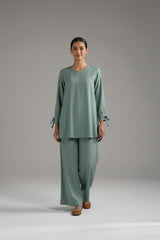 Lawn Relaxed Coord Set Cyan Blue