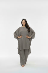 Neutral Grey Kaftan Wool Set