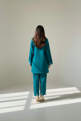 Teal Cambric Embellished Set