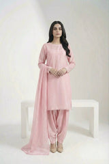 Korean Silk Baby Pink 3PC