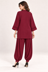 Poise Co-ord Set – Burgundy