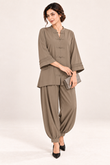 Poise Co-ord Set – Warm Taupe