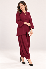Poise Co-ord Set – Burgundy