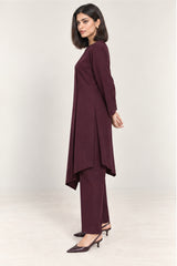 Ayla Asymmetric Set - Burgundy