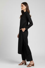 Black Stripe Viscose Set