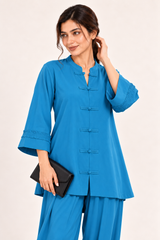 Poise Co-ord Set – Teal Blue
