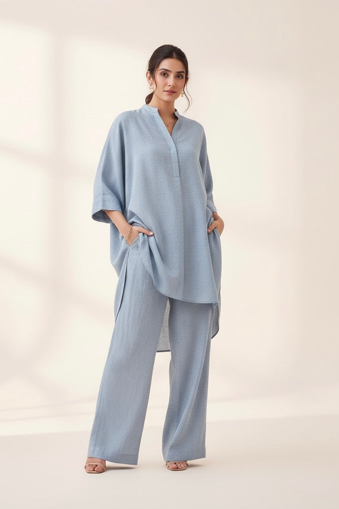 Relaxed Karandi Set Ash Blue