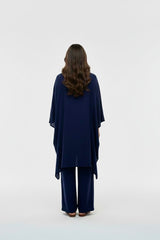 Navy Kaftan Wool Set