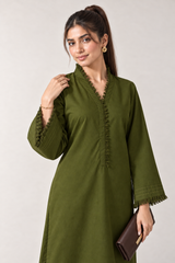 The Fringe Poplin Set – Dark Olive