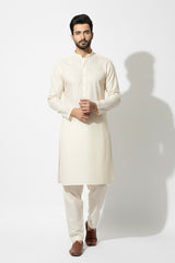 Men’s Cotton Shalwar Kameez – Off White