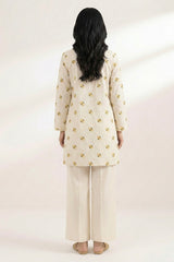 Winter Cotton Embroidered Set Ivory