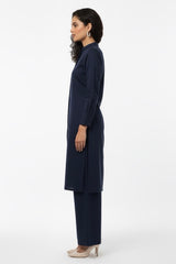 Navy Dobby Cotton Set