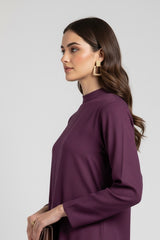 Deep Purple Stripe Viscose Set