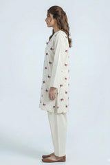 Winter Cotton Embroidered Set Ivory