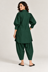 The Sculpted Poplin Set – Green
