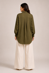 Oversized Blend Shirt Olive