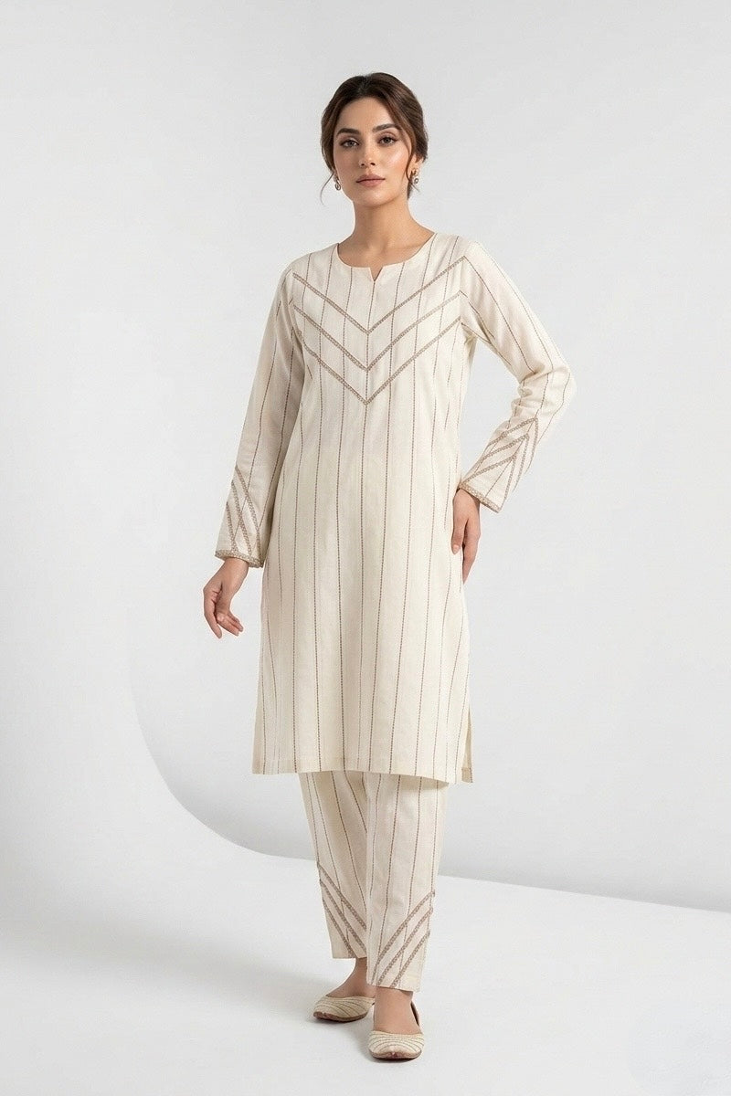 Ivory Lawn Embellished Set