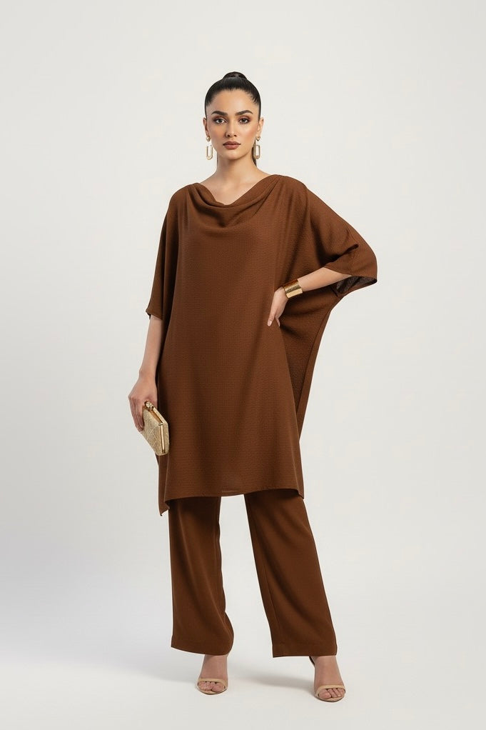 Wool Cowl Set Tobacco