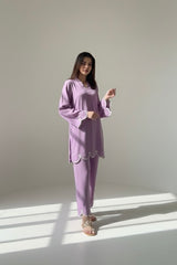 Cambric Lilac Embellished Set
