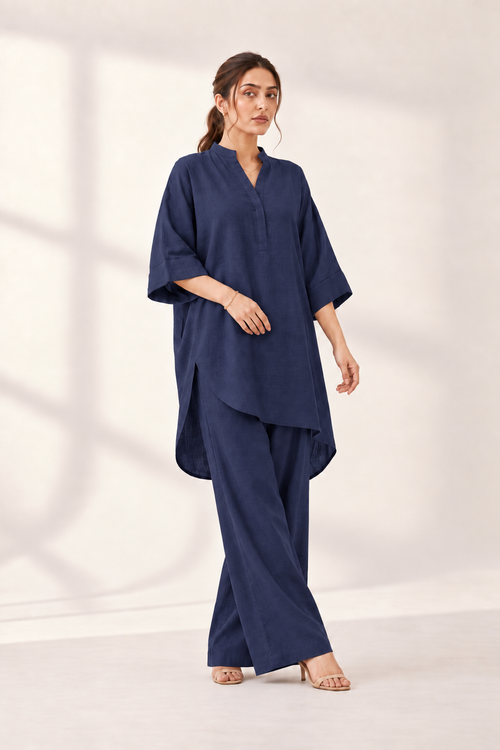Relaxed Karandi Set Blue Navy