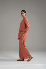 Lawn Relaxed Coord Set Terracotta