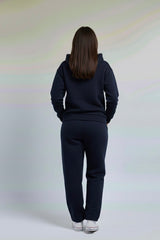 Cozy Fleece Straight Pants Navy