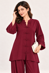 Poise Co-ord Set – Burgundy