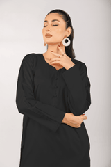 Black Lawn Cotton Solid 2PC