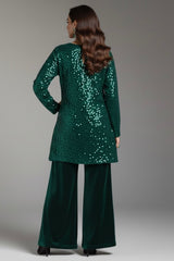 Emerald Velvet Sequin Set