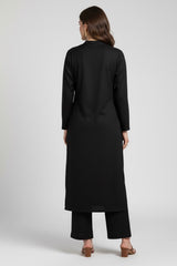 Black Stripe Viscose Set