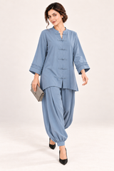 Poise Co-ord Set – Dusty Blue
