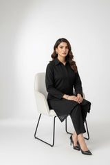 Black Cambric Embroidered Set