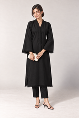 The Fringe Poplin Set – Black