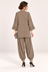 Poise Co-ord Set – Warm Taupe