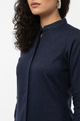 Navy Dobby Cotton Set