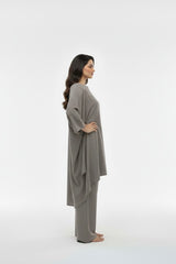 Neutral Grey Kaftan Wool Set