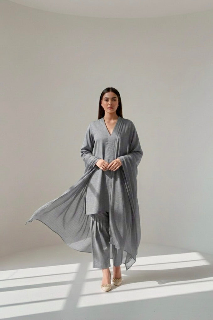 Dobby Cambric Ice Grey 3PC