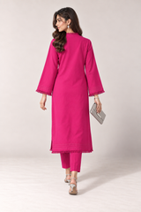 The Fringe Poplin Set – Fuschia
