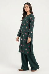 Winter Cotton Embroidered Set Green