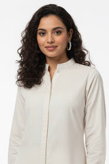 Jasmine White Dobby Cotton Set