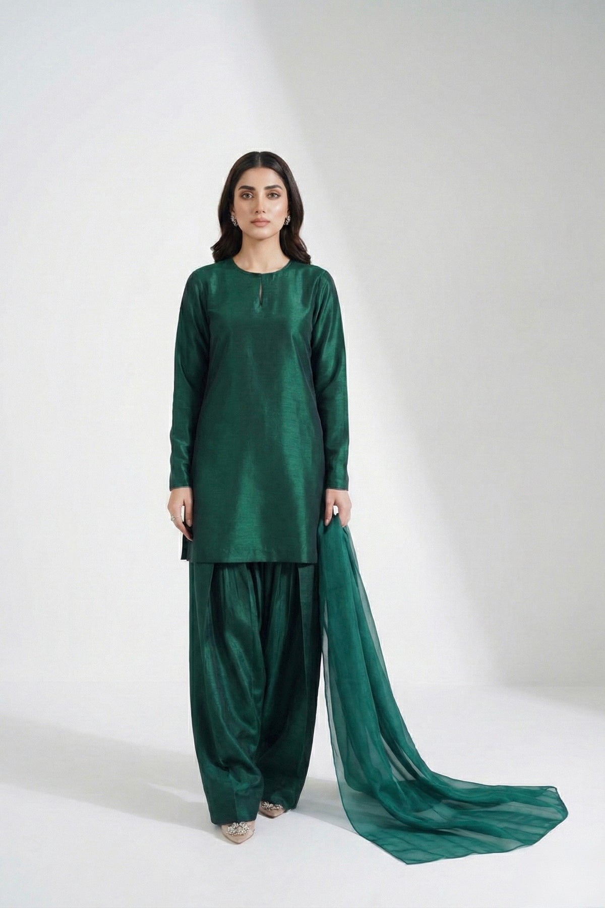 Korean Silk Emerald 3PC